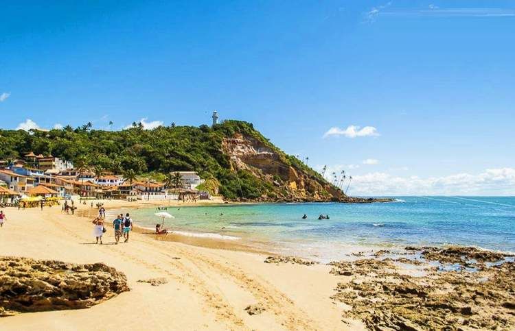 Cidade turística Morro de São Paulo no Nordeste