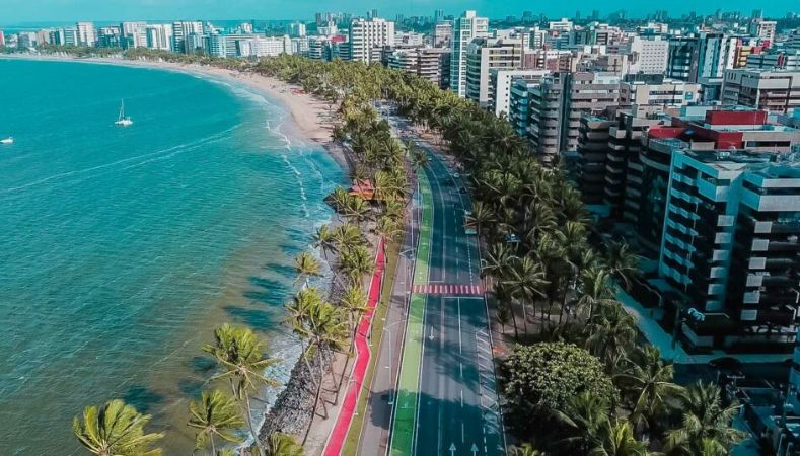 Praia no centro de Maceió Praia no centro de Maceió